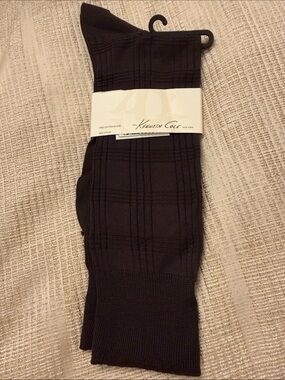 Kenneth Cole Cafe Plaid Dress Socks